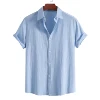 120108-60e053.jpg Men's short-sleeved cotton shirt Premium breathable summer casual top