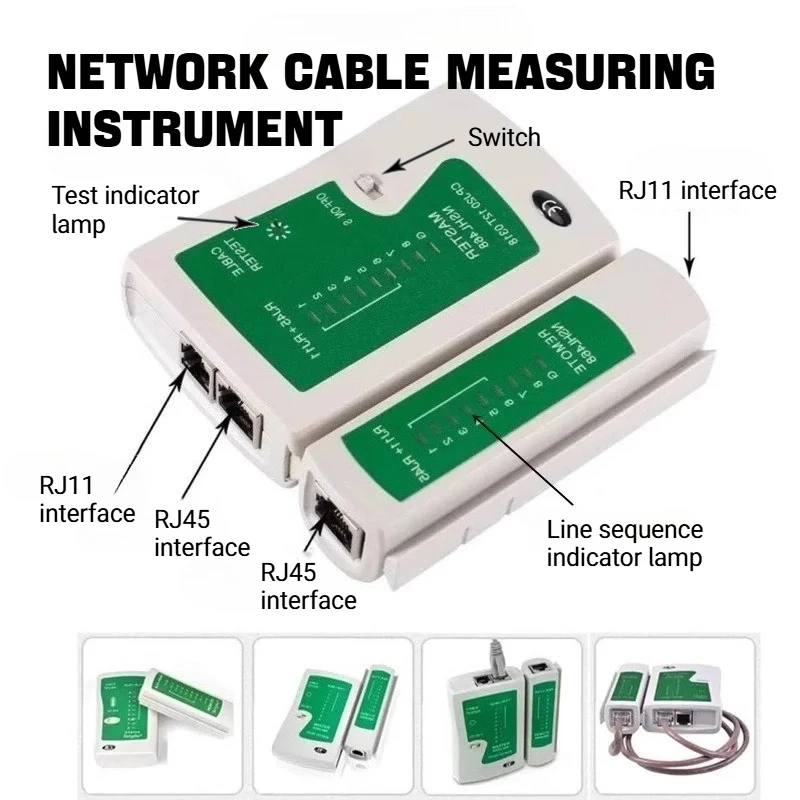 11-in-1 Computer Network Tool Set Professional Cable Tester Crimping Pliers for RJ45 RJ12 Ethernet Cables Repair