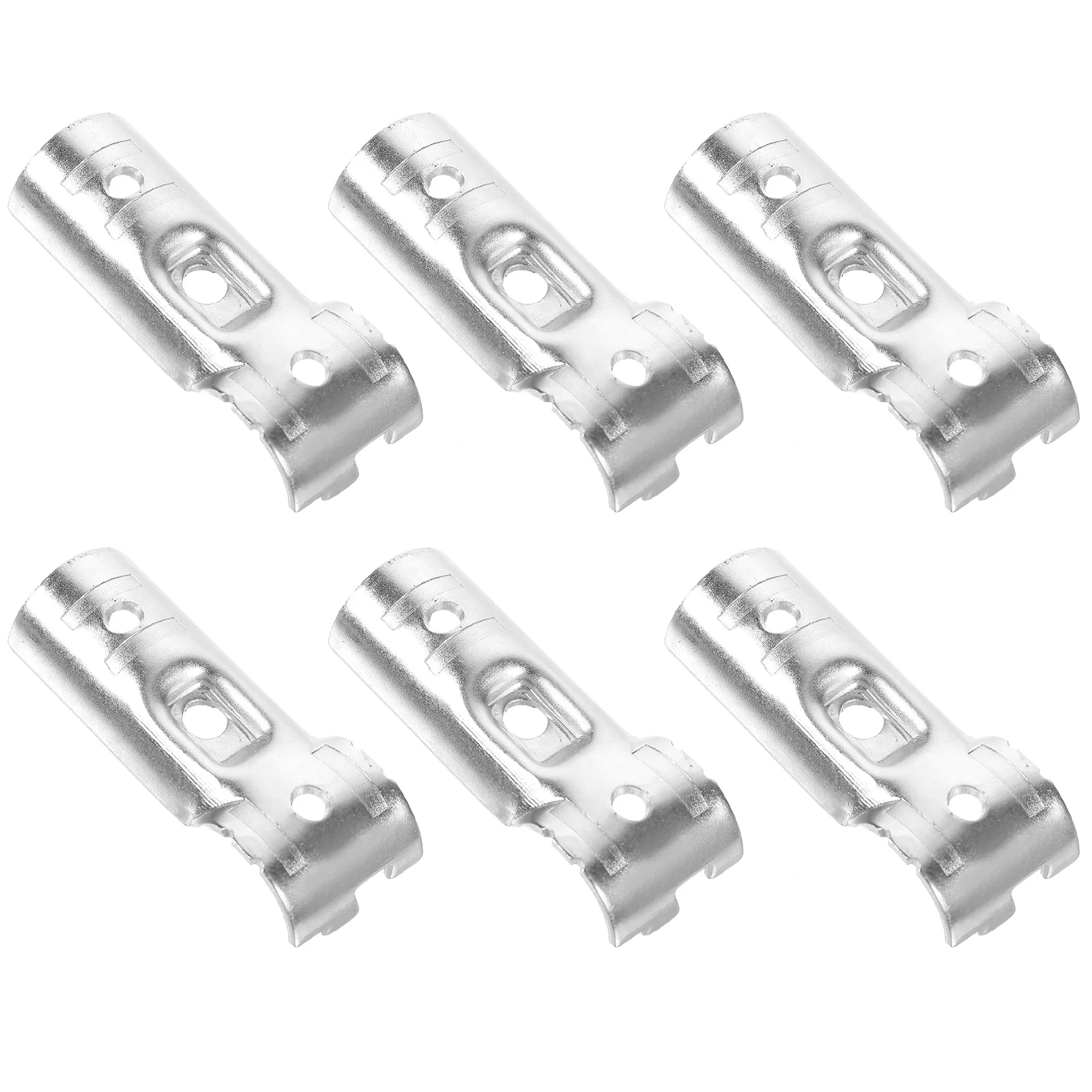 

6pcs End Rail Clamps Tubing Connector Pipe Clamps T Post Clips Chain Link Fence Parts