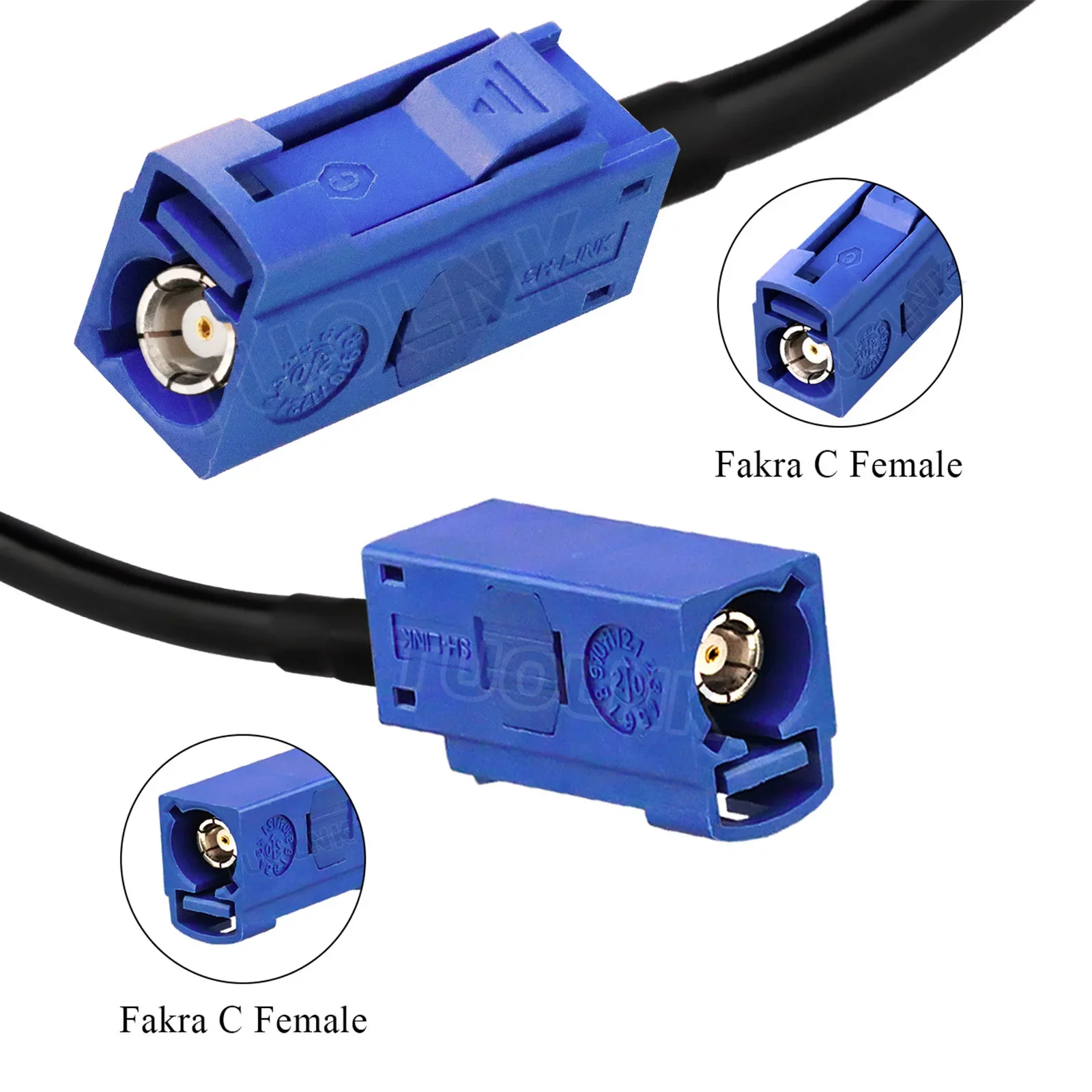 Fakra C Stecker Verlängerungskabel 1 Meter - Für Autoradio & GPS Navigation