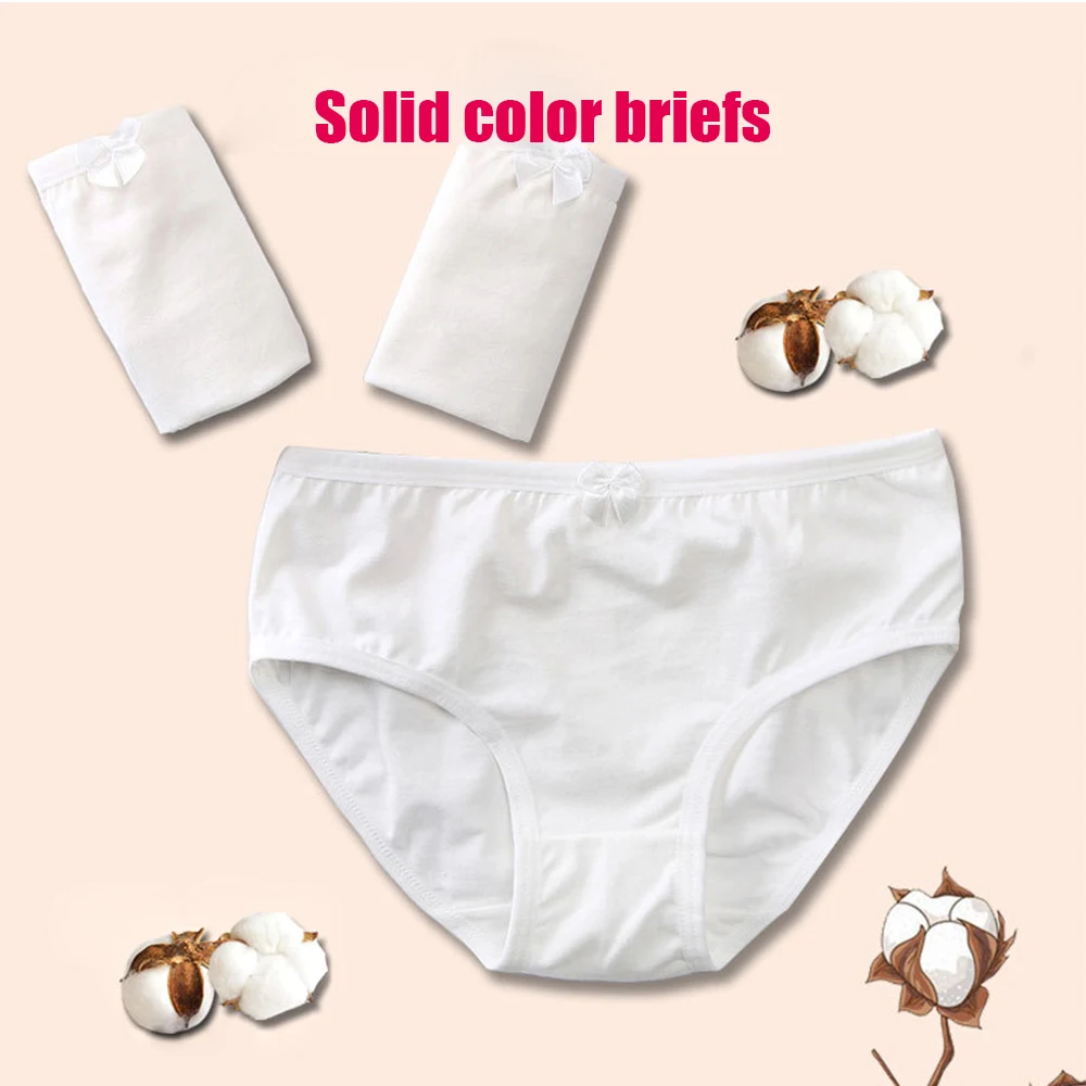 

3PCS Young Girls Cotton Panties Children's White Briefs Dance Special Suitable For Ballet Underwear Over 8 Years Old Underpanti