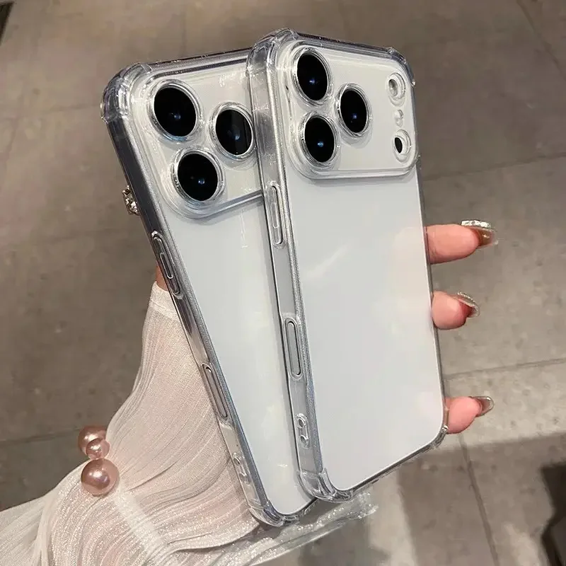 Enhanced Shockproof TPU Transparent Phone Case - Anti-fall Protection