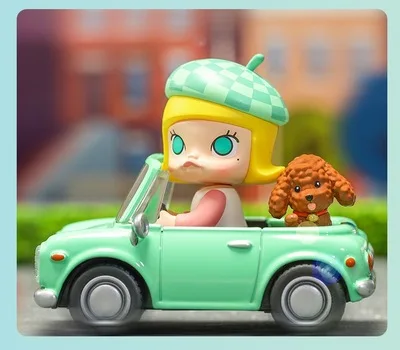 thumbnail image 1 of POP MART Molly Car Car Series Caja ciega aleatoria de juguetes Figuras de acción de anime Kawaii Caixa Caja sorpresa Caja misteriosa Muñecas Regalo para niñas, 1 of 5