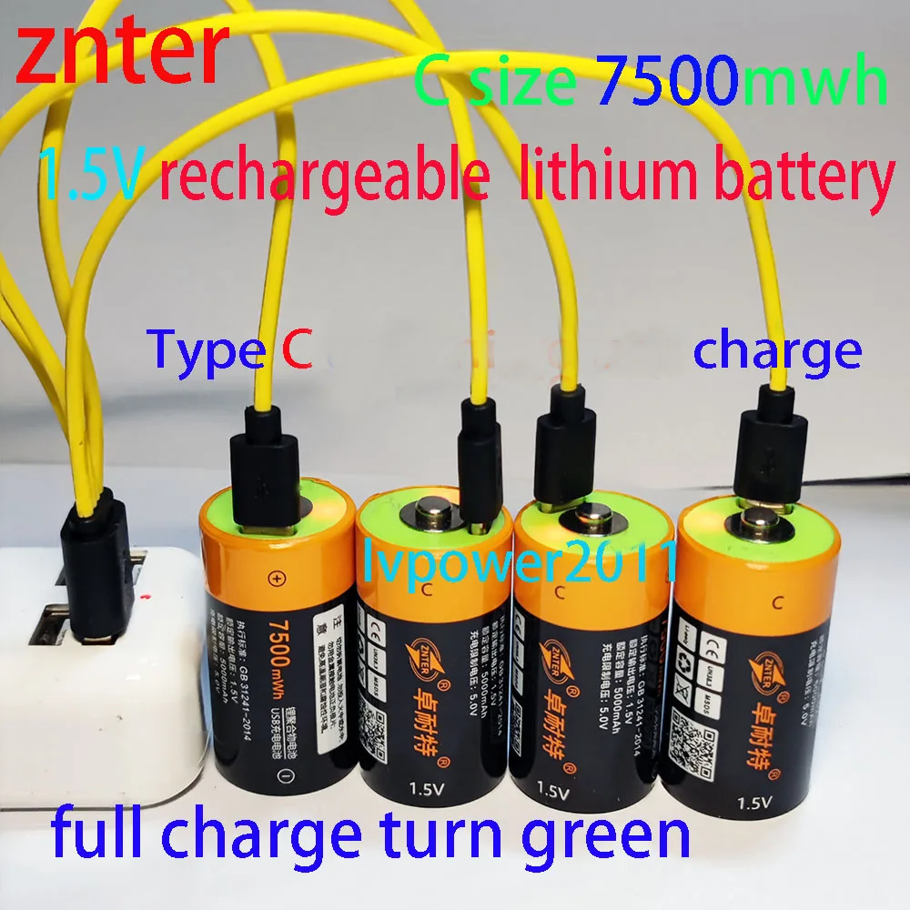 Acheter PALO 1.5VD taille batterie Rechargeable type-c USB charge D R20  LR20 Li-ion Batteries batterie pour chauffage cuisinière à gaz