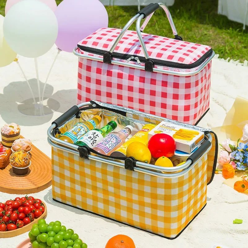 

Изолированный Ланч-бокс для кемпинга на открытом воздухе, пляжа, портативный холодильник, складная дорожная сумка для хранения, изоляционный бокс