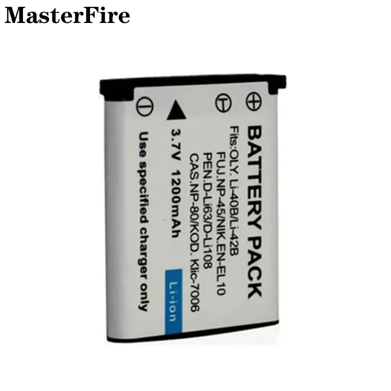 

Wholesale EN-EL10 NP-45 KLIC-7006 D-LI63 D-LI108 NP-80 LI-42B 3.7V 1200mah Replacement Li-ion Battery For Nikon Kodak Casio Cell