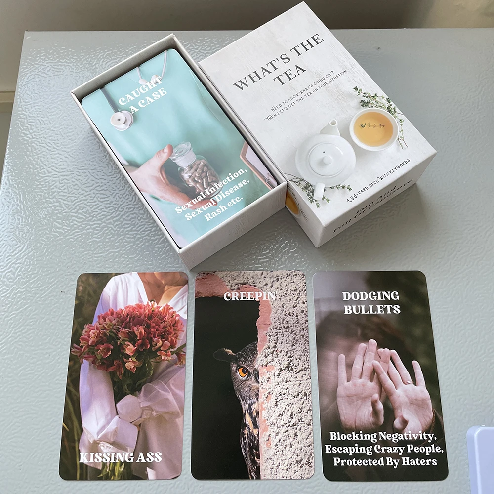 What Is The Tea Oracle 12x7cm Cards Prophecy Divination 80-cards English Version Psychological Tarot Deck in Box what lies beneath hidden futures oracle cards tarot deck in box english version 56 cards keywords prophet divination