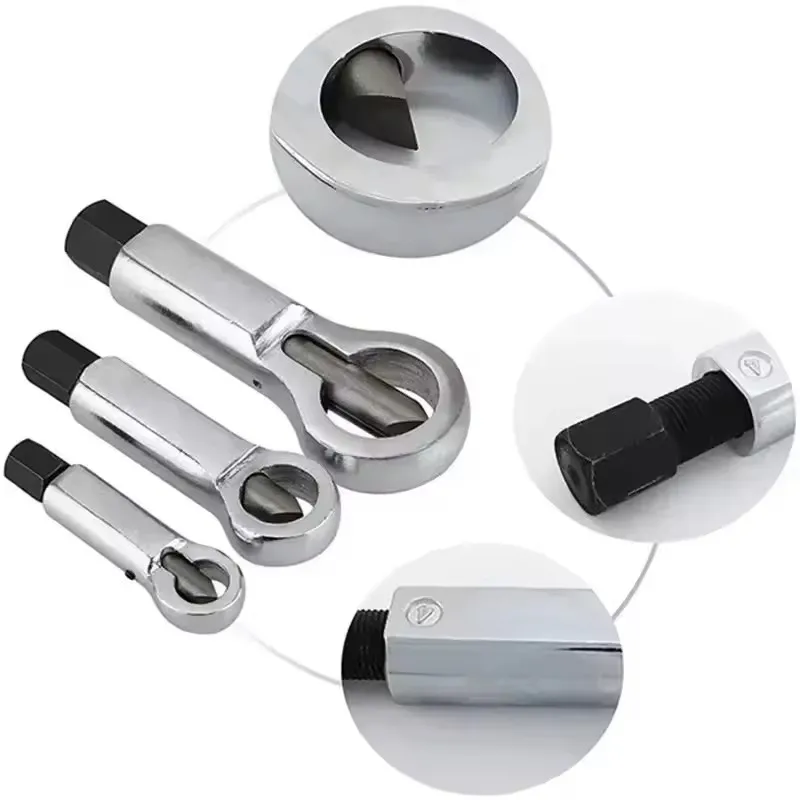 Rusty Nut Wrench Damaged Screw Separation 9-27mm Splitter Portable Manual Remover Spanner Steel Wrench Hex Extractor Car Tools