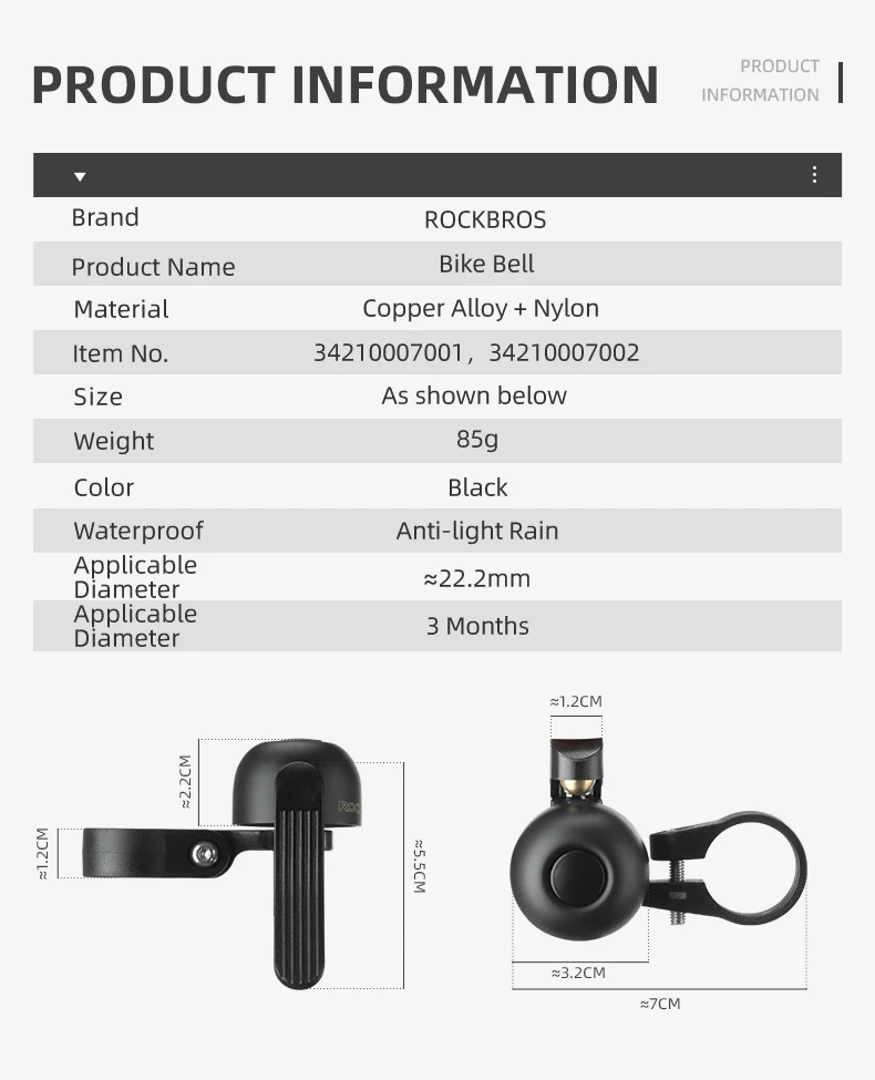 Bicycle Bell Horn Handlebar Cycling Call Bike Alloy Ring Crisp Sound Warning Ala