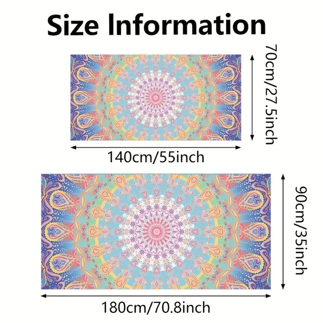 Quick-Dry Tropical Mandala Beach Towel | Soft, Absorbent & Lightweight | Fantasy Woven Towel for Travel & Poolside 4