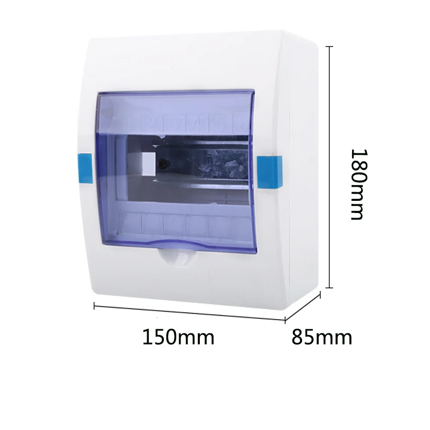 Compact and Durable Plastic Electrical Distribution Box with Built-in Rail and Air Switch