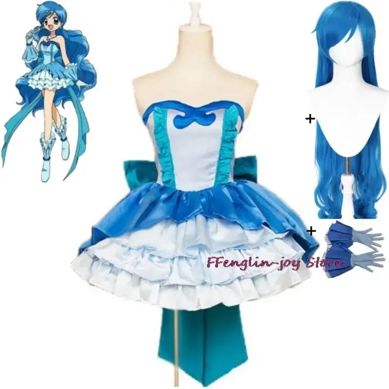 

Anime tune Pichi Pitch Hanon hobosch cosplay costume sexy women blue dress Halloween Carnival party newly play disguise suit