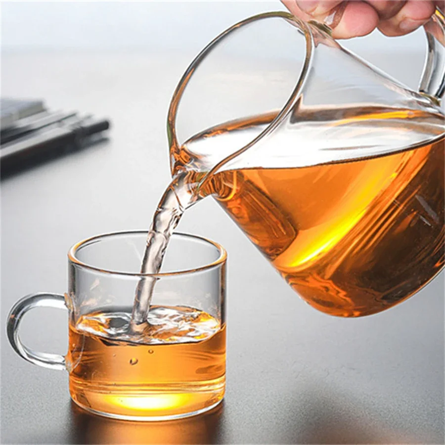 Glass Cup Coffee Glass Cup Heat Resistant Coffee Glass Cup Glass Tea Cup Glass Tea Pitcher Chinese Tea Set Glass Pitcher Coffee Pot Water Jug Heat-Resistant Cup Anti-Scalding Tasting Cup Kung Fu