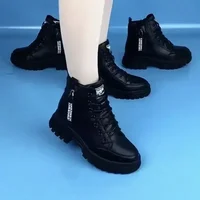 Baskets en coton à l'offre elles optiques pour femmes, chaussures décontractées, bottes de rinçage noires, velours chaud, tout match, mode d'hiver, nouveau, 2024 3