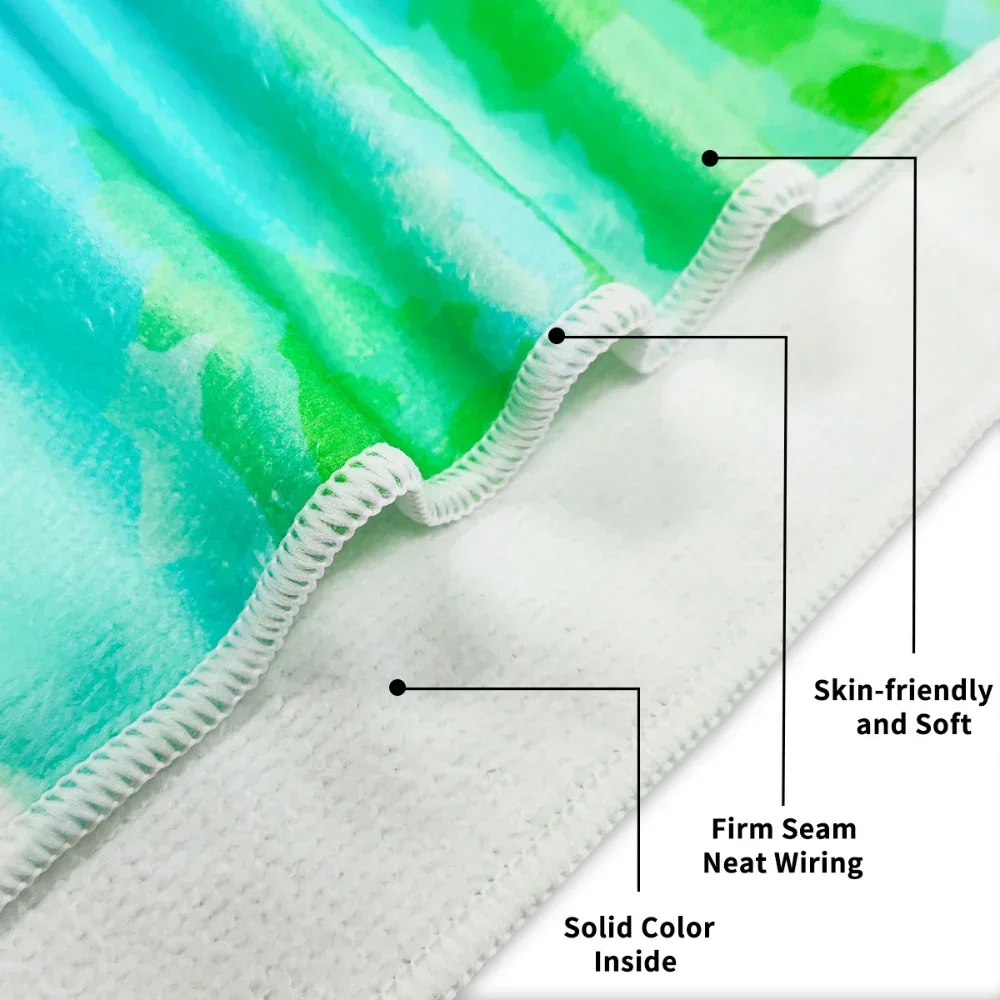 70*140cm New Beach Towel Tie-Dye Heart Printed Sand Free Quick Drying Beach Towel Holiday Absorbent Bath Towel for Travels