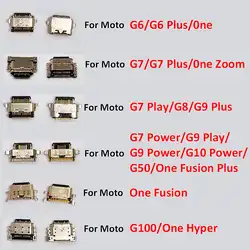 10Pcs USB Charging Socket Port Plug Dock Charger Connector For Motorola Moto G6 G7 G8 G9 G10 G50 G100 Plus Play Power One Hyper