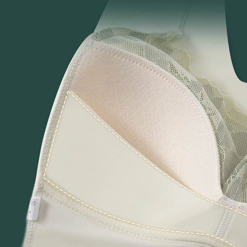 New Women Seamless Breathable Bra Push Up Bralette Underwear Wireless Female One-Piece Lingerie Lace Print No Wire Bras