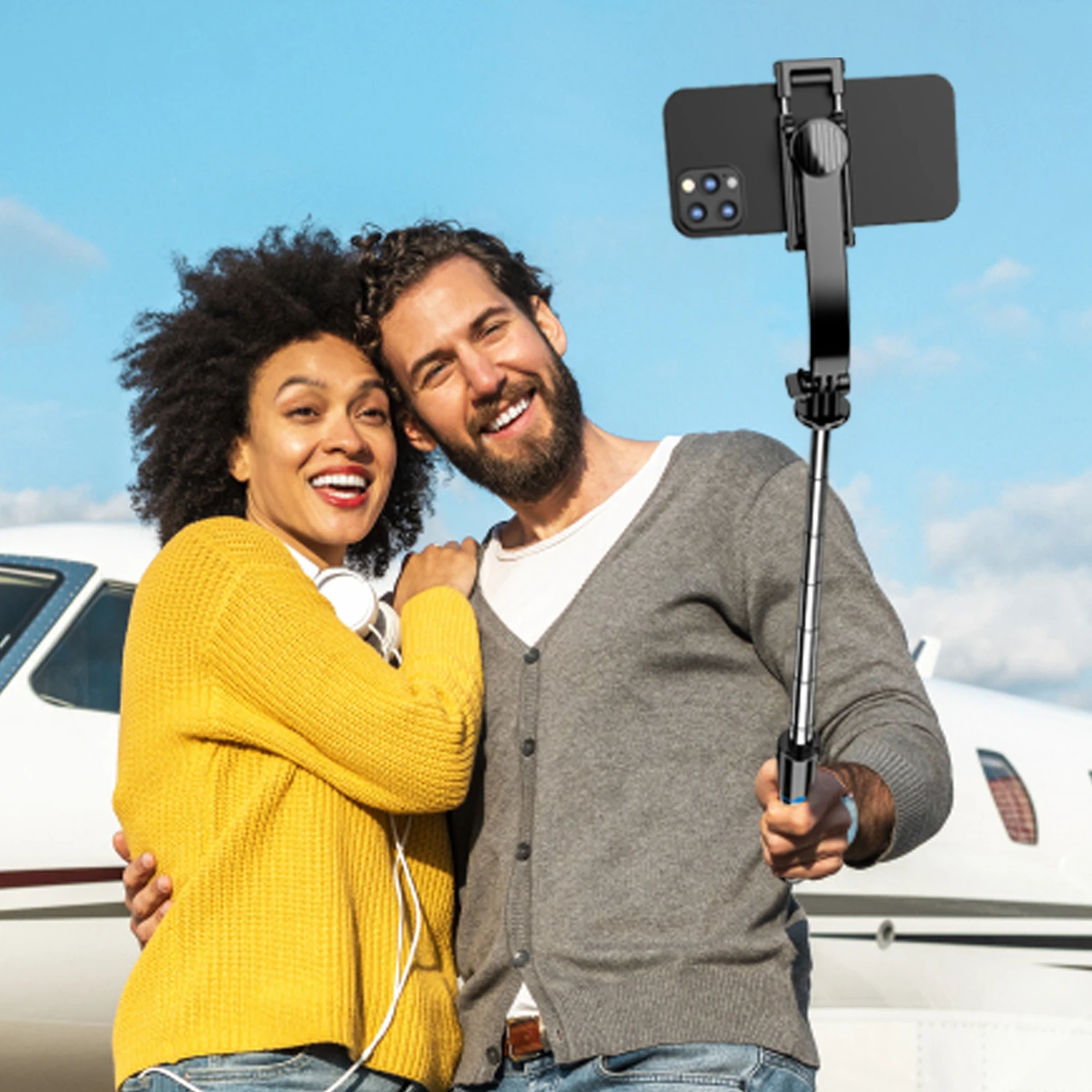 Selfieshow C01 Detachable Phone Clip BluetoothRemote Control Selfie Stick Tripod selfie stick tripod selfie stick sports camera selfie stick cell phone selfie stick smartphone selfie stick phone selfie tripod Portable Tripie Stabilizer Stand for Cell Phone