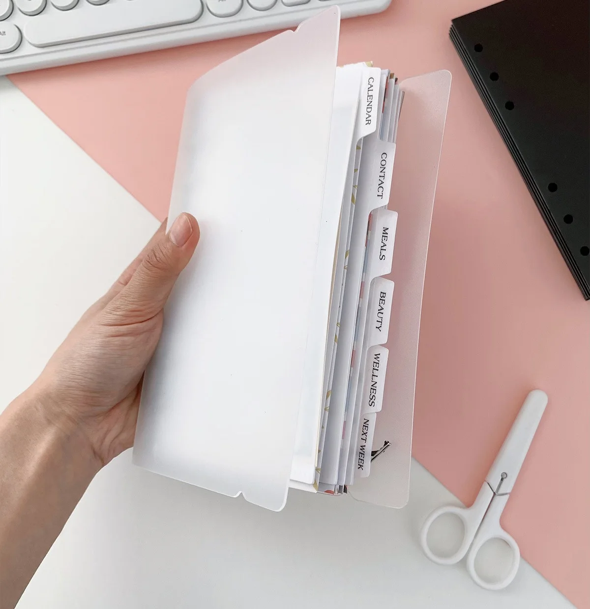 A6/A7 Binder Index Divider Pocket PP Index Divider Card Saving Cash Budget Accessory For Notebook Planner Journey