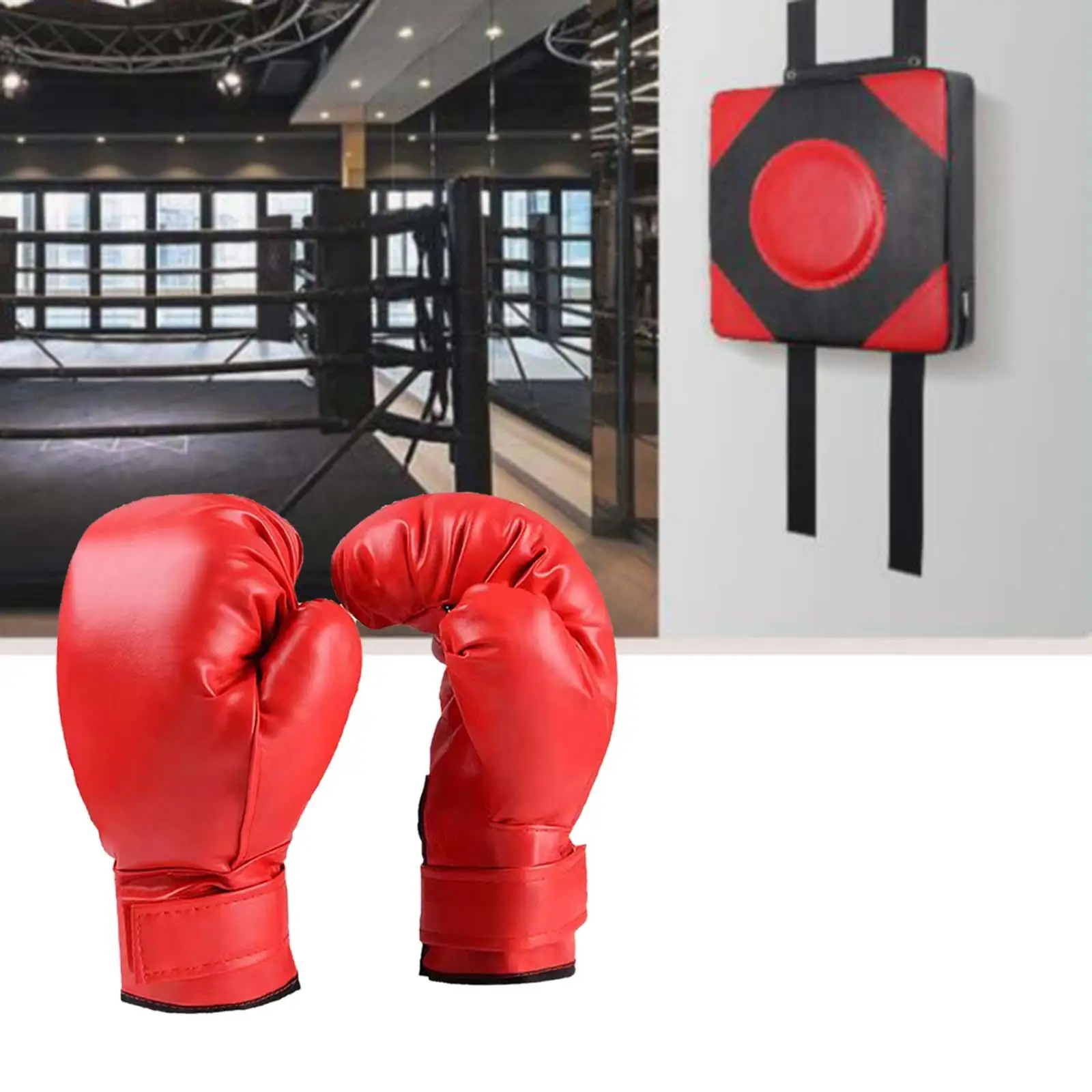 Boxing Wall Target Focus Target with Gloves Strike Fighting Pad Wall Punching Pad Boxing Trainer for Exercise Gym Home