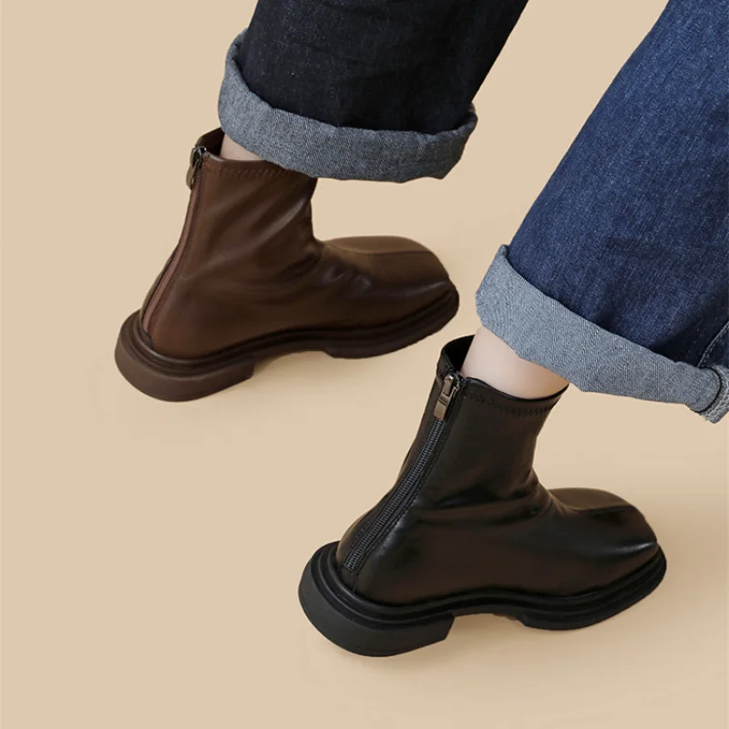 2022 New Autumn and Winter Women Ankle Boots Stretch Skinny Boots Woman Fashion Chelsea Boots High Quality Ladies Shoes Modern