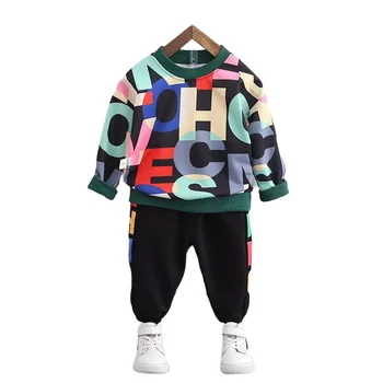 New Spring Autumn Baby Girl Clothes Boys Outfits Children Casual T-Shirt Pants 2Pcs/Sets Toddler Sports Costume Kids Tracksuits 1