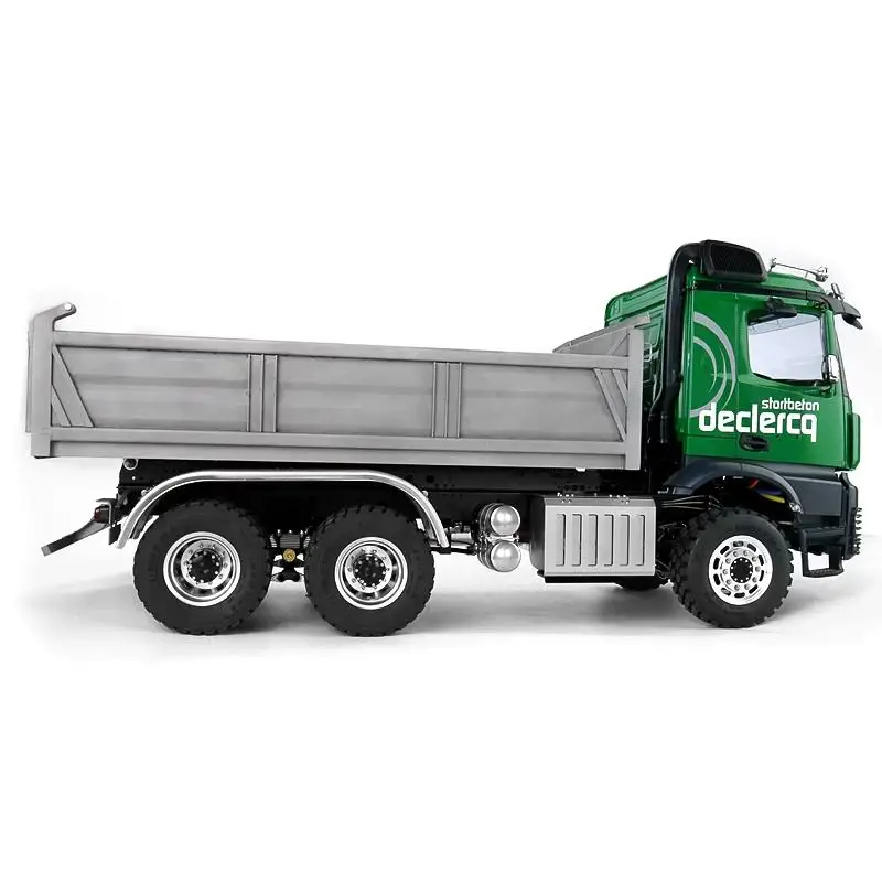 1/14 Simulation toy hydraulic dump truck 6X6 full drive differential lock axle mud truck RCLESU remote control model 3