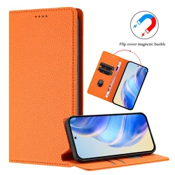 Leather Flip Wallet Cover with Card Slots and Stand Feature for Moto Edge 5G 2025 (Orange (YB-PT013))