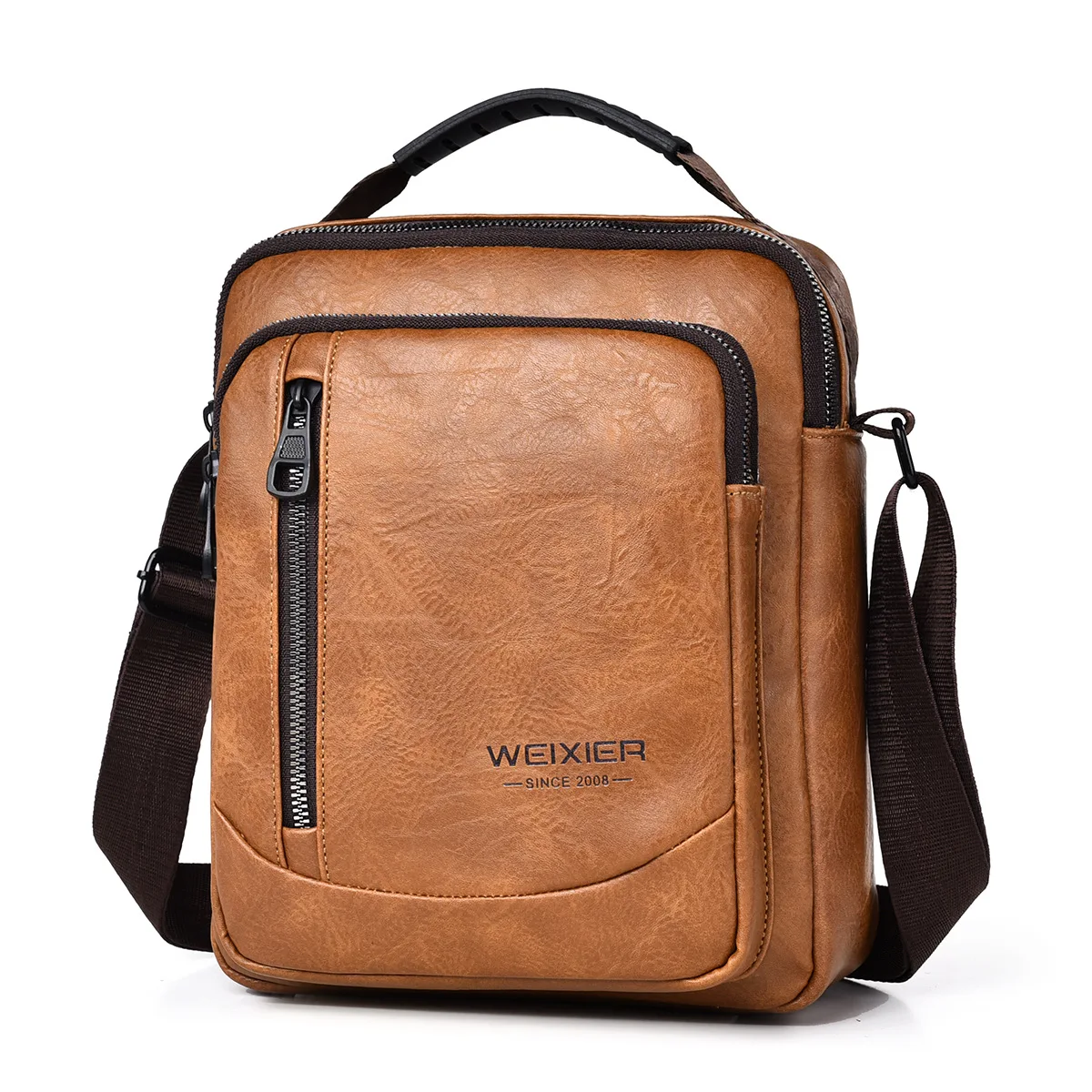 

New Crossbody Bag for Men Bags Business Man Messenger Bag Vintage Sling Pack Vegan Leather Male Bag Casual Handbag Shoulder Bag