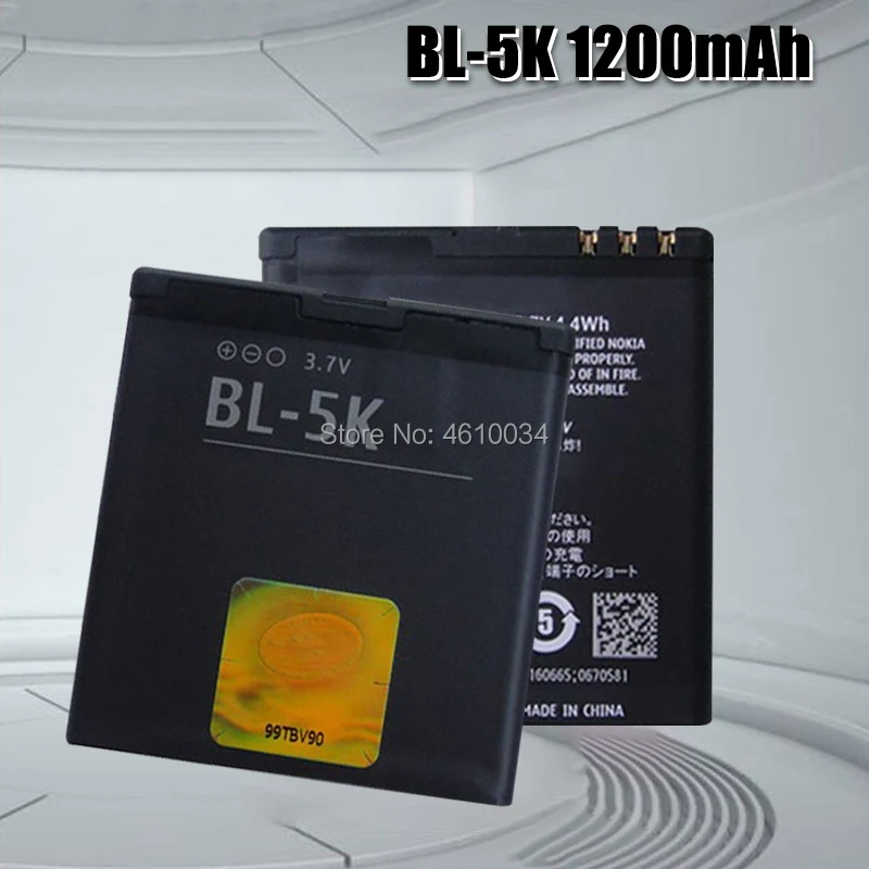 Di Alta Qualità 1200Mah Bl 5K Bl-5K Batteria Per Nokia N85 N86 N87 8Mp 2610S 701 C7 X7 C7-00 Batteria Bl5K