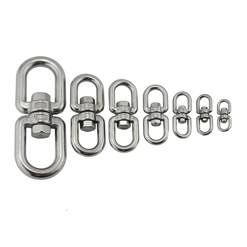 Description Picture 2 of itemDouble Ended Swivel Eye Hook Ring Connector For Hanging Chair Swing Sand Bag Hanging Basket Yoga Hammock 304 Stainless Steel