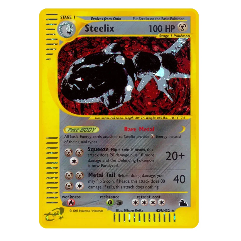 Red Crystal Onix  Pokemon cards, Pokemon 100, Pokemon
