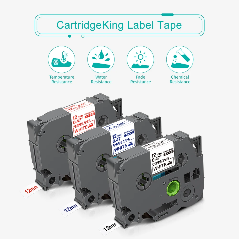 Fabric Iron-On Label Tape, 12/18/24mm Width,