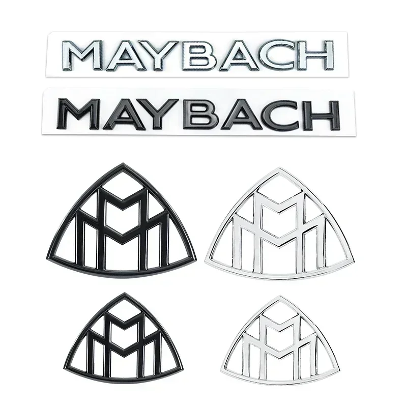 Maybach Rear Logo 1pcs 3D ABS Maybach Side Emblem Car GLS GLE S500 Logo sticker Rear ...