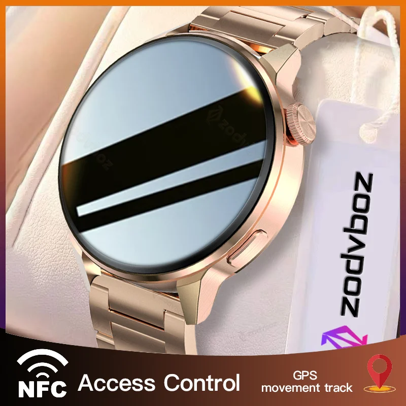 Новинка 2022 Смарт-часы с NFC женские спортивные часы GPS-датчиком Беспроводная