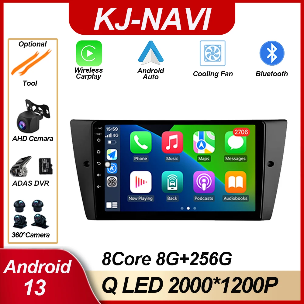 

Android 13 For BMW 3 Series E90 E91 E92 E93 2005-2013 9 inch 8 Core Raido Multimedia Player Wifi 4G Navigation Screen Autoradio