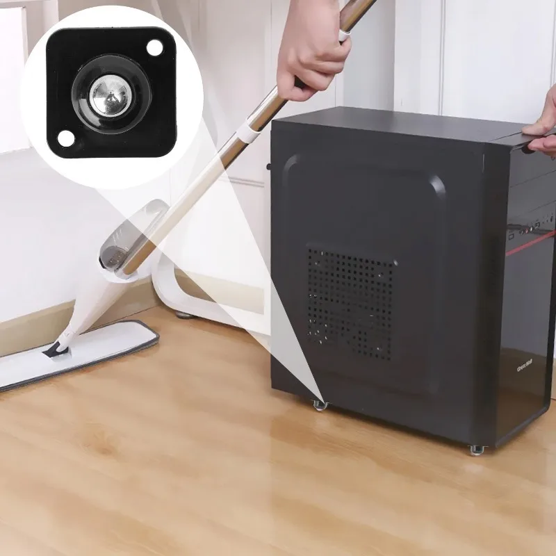 Self-Adhesive 360° Rotating Swivel Caster Wheels for Furniture and Cabinets