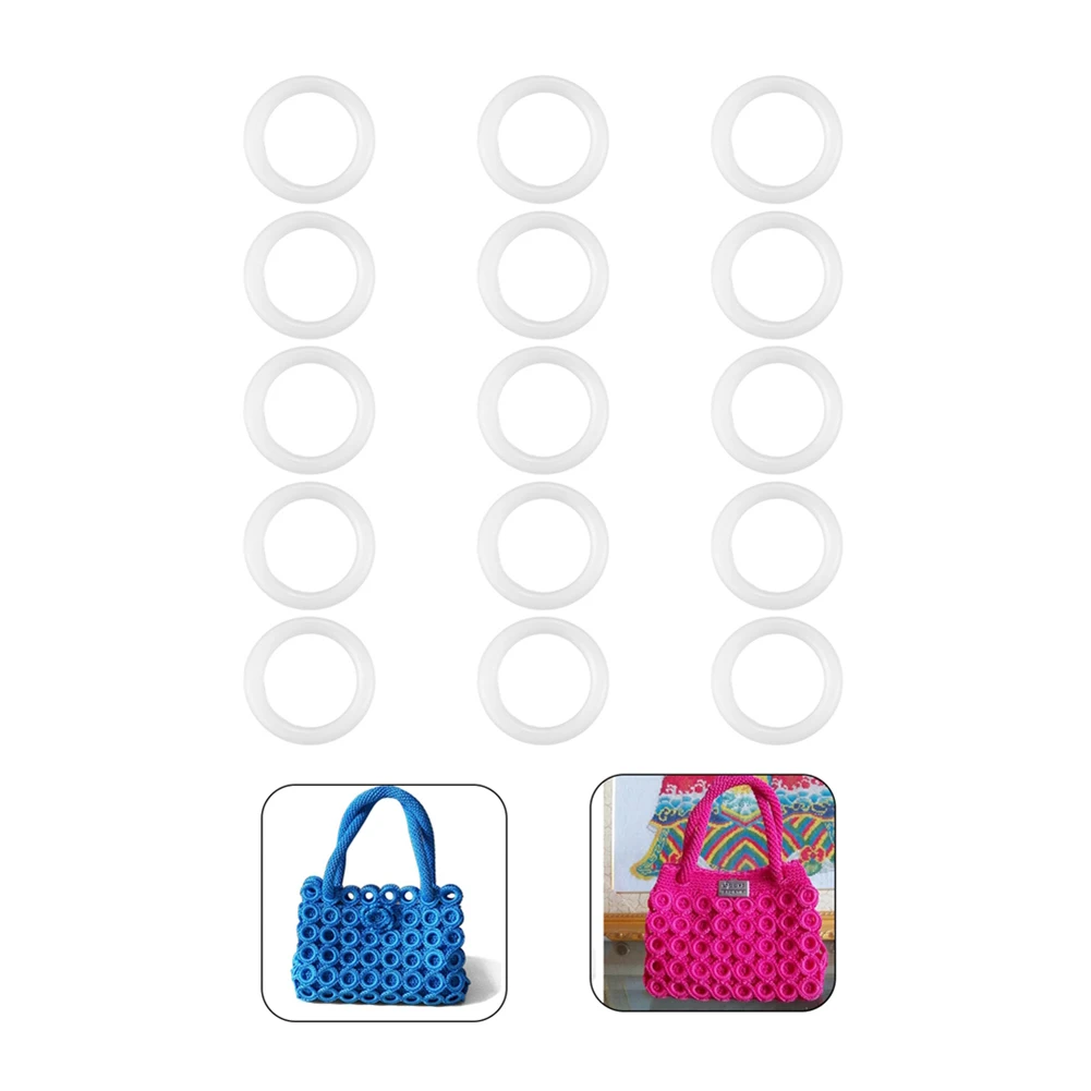 Plastic Crochet Ring Hooks for Handbag DIY Craft Accessories Different Sizes Available Convenient Storage Package