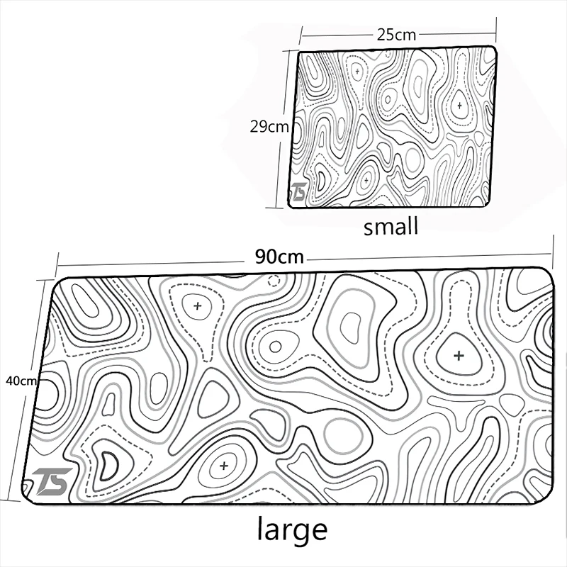 Tapete de Borracha 900x400 do Rato da Esteira do Rato dos Mousepads Brancos Pretos da Empresa do Rato do Jogo do Mapa do Contorno - Imagem 3