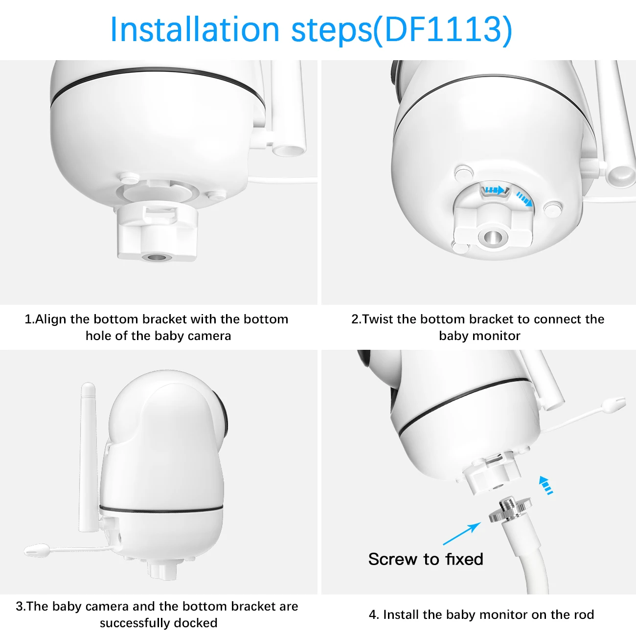 Baby Monitor Mount Compatible with HelloBaby HB65/HB66/HB248,ANMEATE S —  CHIMIYA