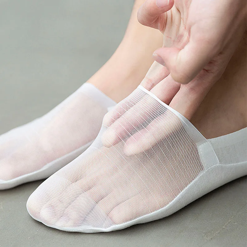 5 Paia/Lotto di Calze da Barca da Uomo Calzini da Uomo Invisibili in Silicone Antiscivolo Calzini alla Caviglia da Uomo (Color : D, Size : EU 38-42