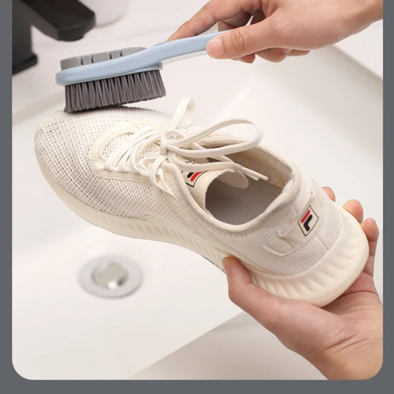 Shoe Brush Double-sided Rubber Soft Bristles Clothes Care Specialized Waterproof Dirt Removal Cleaning Tool
