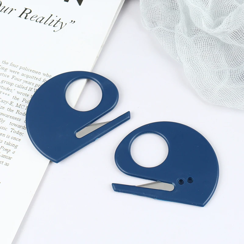 

2pcs Plastic Mini Letter Opener Mail Envelope Opener Safety Paper Guarded Cutter Blade Office Equipment Accessories