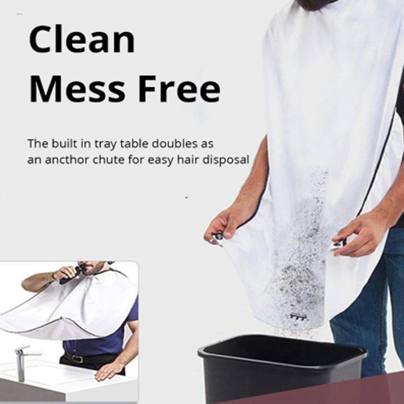Beard Apron Modern Shaving Apron With Suction Cup Set Hairdressing Tools