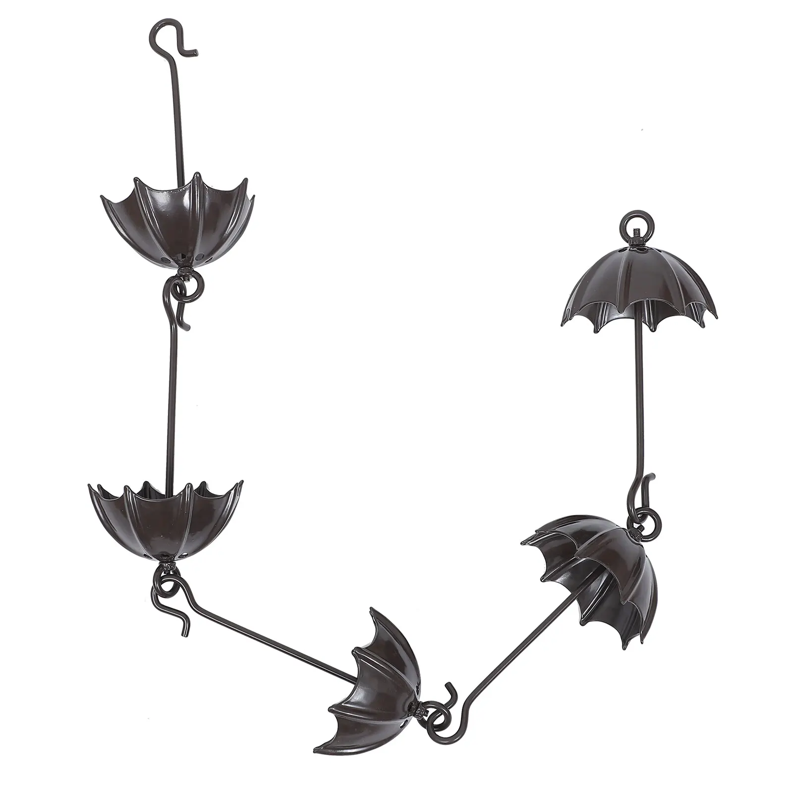 Chain Rain Gutter Diverter Decorative Downspout Spout Rainwater Catcher Metal Garden Water Roof Collector Extension Cups Link