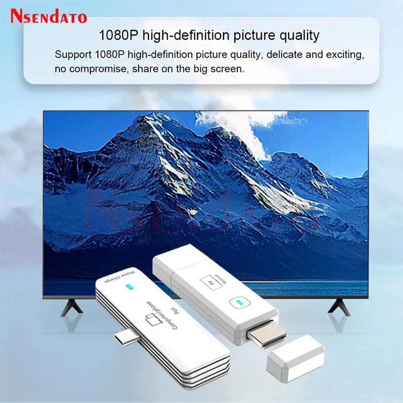 5.8G 1080P Wireless HDMI Video Audio Transmitter Receiver Extender 50m Wifi Display TV Dongle for TV Box Monitor Projector PC