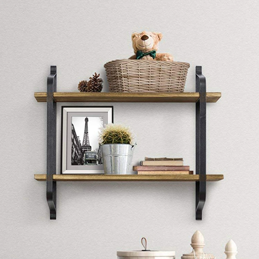 【Breeins】Industrial 2-Tier Home Decor Floating Wall Shelves