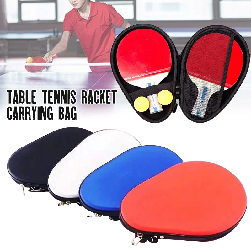 

Portable Table Tennis Racket Bag with Handle EVA Gourd Table Tennis Racket Protector Case Sports Bag Professional Racket Storage