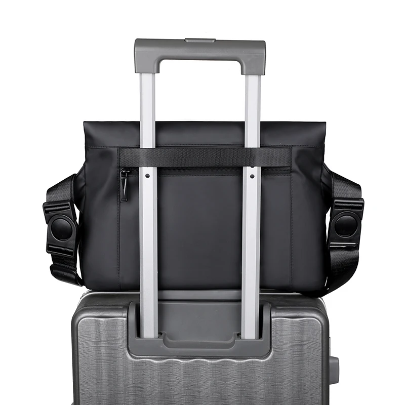 Retro business crossbody bag, large capacity, men's briefcase, shoulder bag, travel backpack