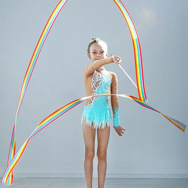 Gradient Dance Streamer - 13ft Rhythmic Gymnastics Ribbon For Belly Dance, Talent Shows, Performances